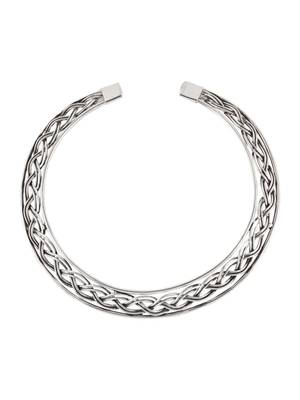  women's silver-plated oxidized statement choker necklace 2