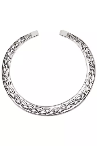  women's silver-plated oxidized statement choker necklace