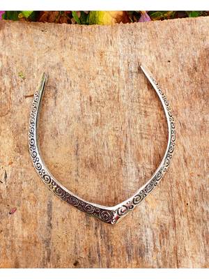  women's handmade silver-plated oxidized collar choker necklace 5