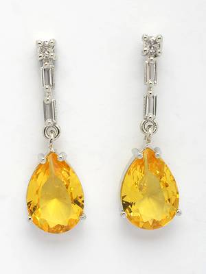  women's silver-plated yellow american diamond-studded handcrafted jewellery set 3