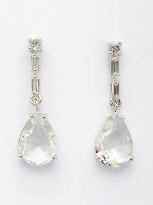  women's silver-plated white american diamond-studded handcrafted jewellery set 3
