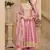 Light pink vichitra silk embroidered anarkali suit