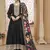 Black vichitra silk embroidered anarkali suit