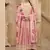 Baby pink vichitra silk embroidered anarkali suit