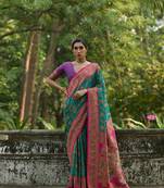 Rama soft pashmina silk blend weaving saree with zari woven