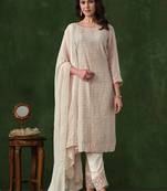 Off white rangoli silk sequin salwar suit
