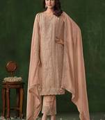 Beige rangoli silk sequin salwar suit