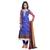 Blue And Red Cotton Unstitched Dress Material