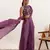 ready to wear purple pure silk embroidered saree for women