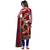Blue And Red Cotton Unstitched Dress Material