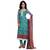 Firozi And Purple Cotton Unstitched Dress Material