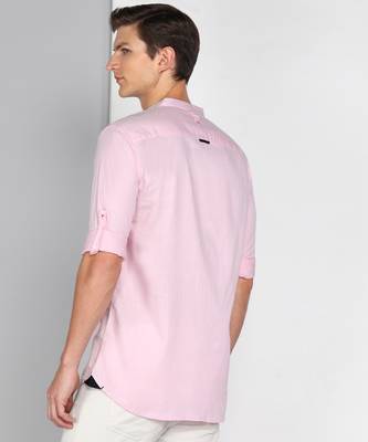 Men's linen cotton mandarin collar casual shirt | chinese collar shirt for men 2