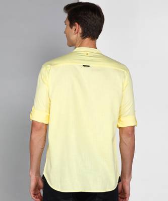 Men's linen cotton mandarin collar casual shirt | chinese collar shirt for men 2
