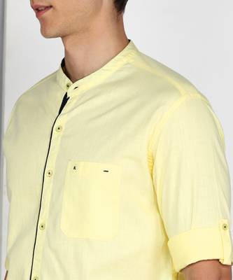 Men's linen cotton mandarin collar casual shirt | chinese collar shirt for men 4