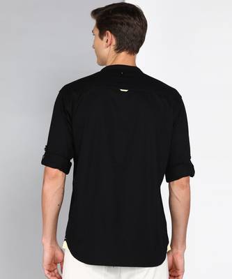 Men's linen cotton mandarin collar casual shirt | chinese collar shirt for men 2