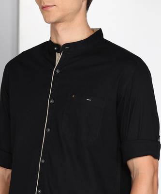 Men's linen cotton mandarin collar casual shirt | chinese collar shirt for men 4