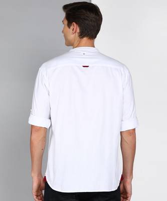 Men's linen cotton mandarin collar casual shirt | chinese collar shirt for men 2
