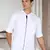 Men's linen cotton mandarin collar casual shirt | chinese collar shirt for men
