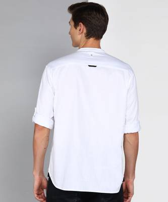 Men's linen cotton mandarin collar casual shirt | chinese collar shirt for men 2