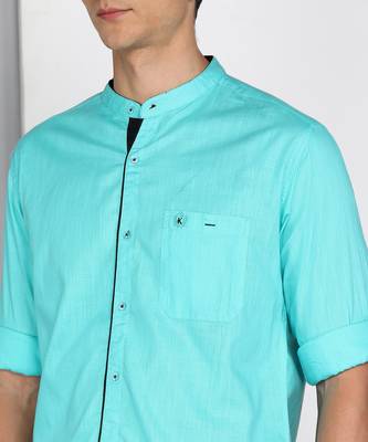 Men's linen cotton mandarin collar casual shirt | chinese collar shirt for men 4