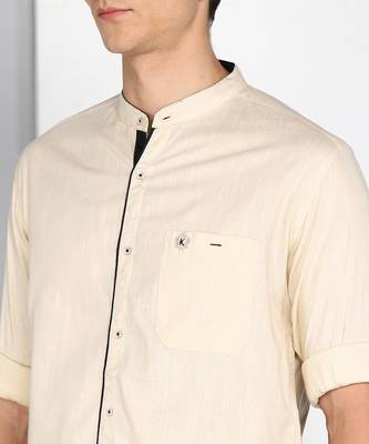 Men's Linen Cotton Mandarin Collar Casual Shirt | Chinese Collar Shirt for Men 4