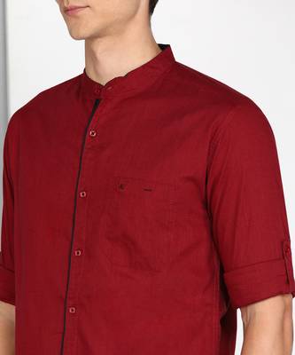 Men's Linen Cotton Mandarin Collar Casual Shirt | Chinese Collar Shirt for Men 5