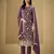 Wine embroidered chinon salwar suit