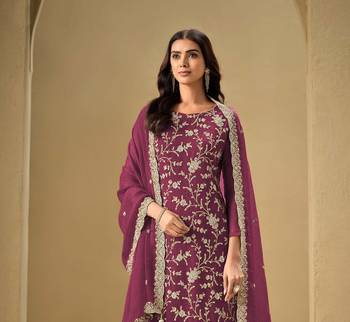 Rani embroidered chinon salwar suit 2