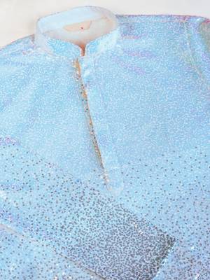 Omber blue georgette thread & sequins embroidered work wedding festival marriage party wear straight kurta 10