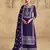 Purple premium embroidered georgette semi stitched salwar suit