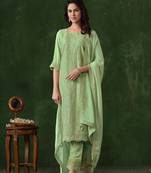 Georgette codding sequins trendy salwar kameez in light green