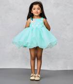 Elegant organza dress with flower embellishments