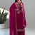 Pink chinon sequin work salwar kameez & dupatta set