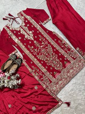 Pink cotton emroidered salwar kameez 2