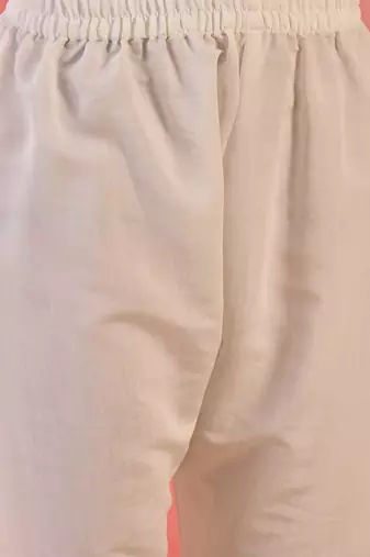 White roman silk  kurta with bottom & dupatta