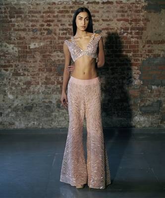Rose gold sharara set 2