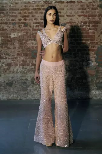 Rose gold sharara set