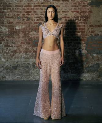 Rose gold sharara set 3