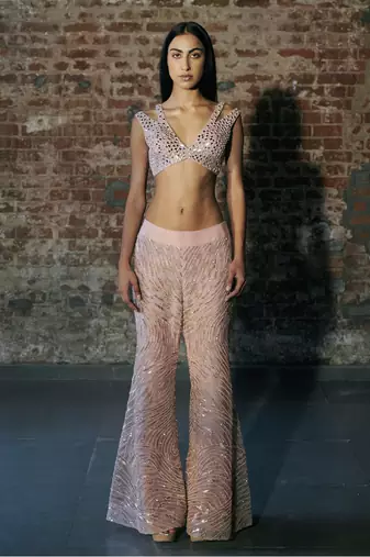 Rose gold sharara set