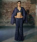 Navi blue sharara set