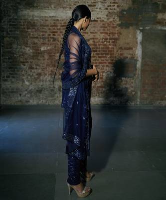 Navi blue kurta set 3