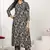 Black chanderi fabric floral printed co-ord set dress