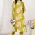 Mustard rayon fabric floral printed co-ord set dress