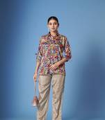 Beautiful grey crepe silk fabric kurta set with scarf for classy looks