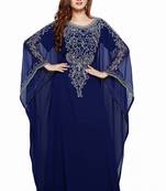Navy blue buy this moroccan jalabviya takhita var for women gown dress
