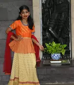 Orange & gold ghagra choli
