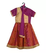 Wine& gold ghagra choli
