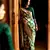Green color silk blend saree with blouse