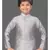 Grey jacquard boys kurta pyjama
