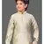 Dual tone gold  jacquard boys kurta pyjama